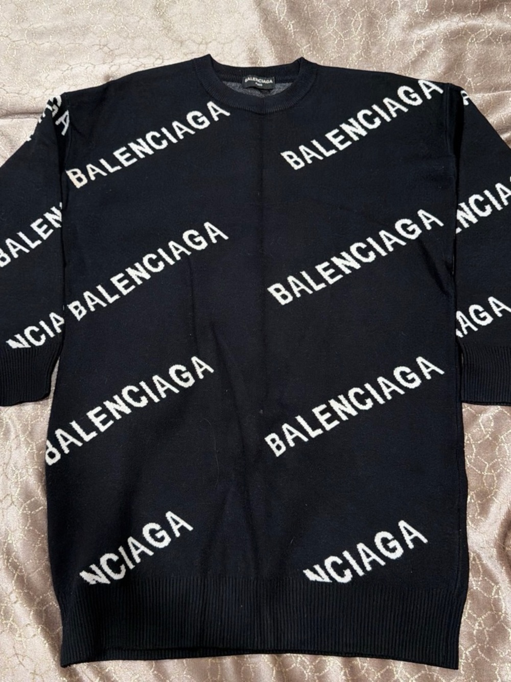 Balenciaga Black Logo Crewneck Sweater